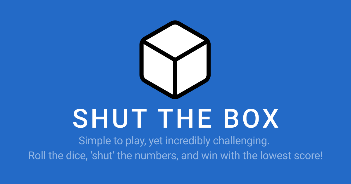 Play Shut The Box — Classic Dice Game Online